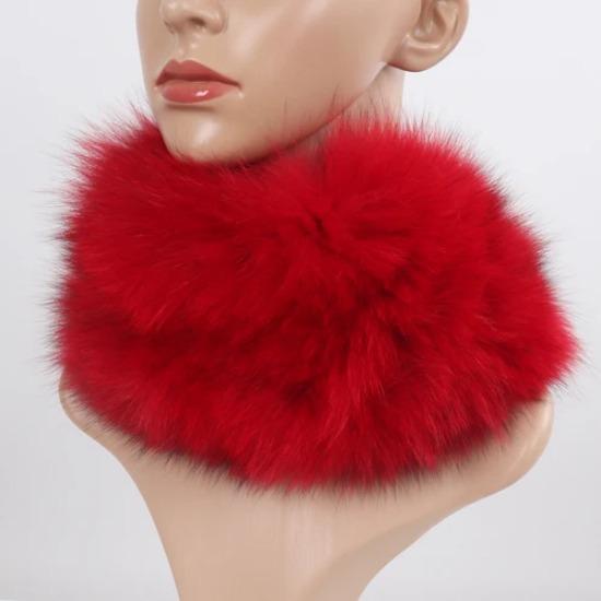 Nowy Szalik z Prawdziwego Futra Lisiego Opaski Futrzane Kobiety Zima Szaliki z Futra Lisiego Luksusowy Ocieplacz na Szyję Dobra Elastyczność Naturalne Futrzane Mufki