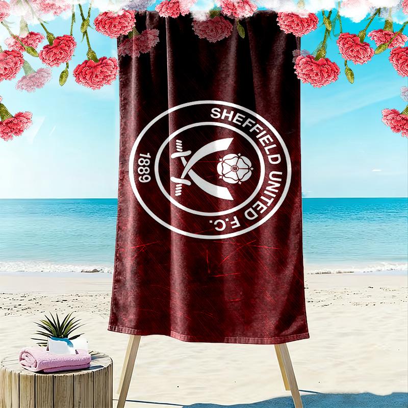 Sheffield United F.C Print Beach Towel, Large Soft Quick Dry Towel for Beach Camping Swimming
