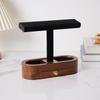 Space-saving Wooden Jewelry Organizer T-bar Design Watch Display Stand  Home Use