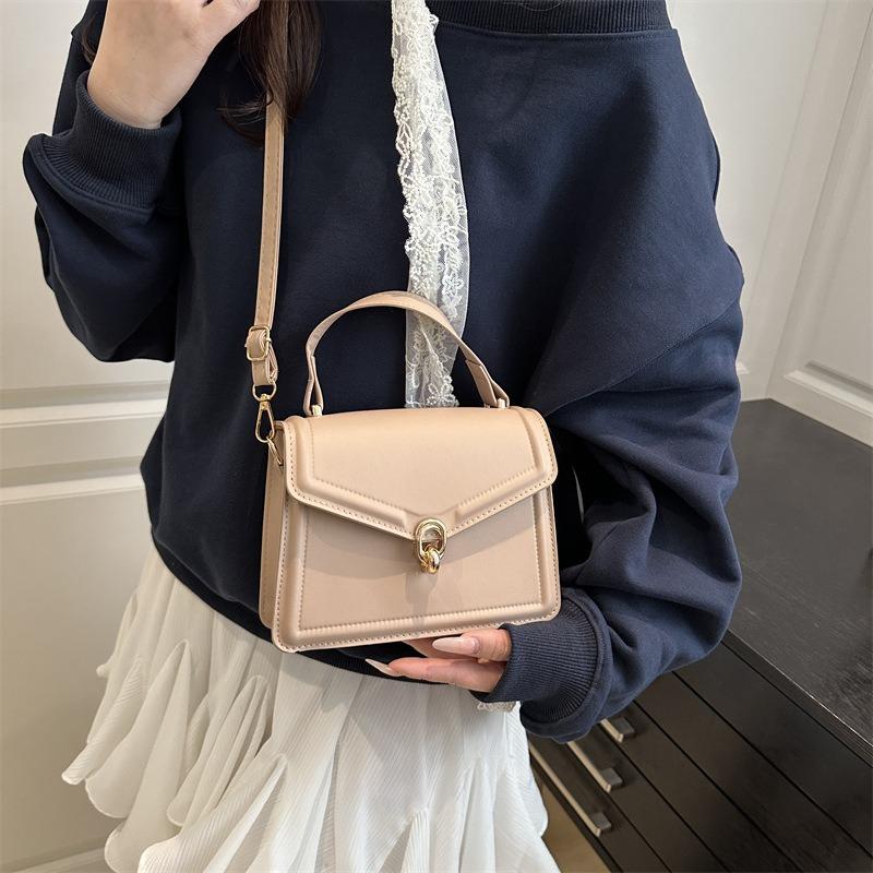 Fresh Solid Color New Summer High-end Texture Urban Commuting Versatile Shoulder Messenger Bag Portable Small Square Bag