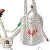 2025 Polka Dot Small Fresh New Shoulder Canvas Bag Tote Large Capacity Retro Ins Travel Letters Niche Han