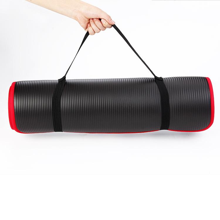 YECOKISO 10MM Extra Thick 183cmX61cm Yoga Mats NRB Non-slip Exercise Mat Fitness Tasteless Pilates Workout Gym Mats with Bandage