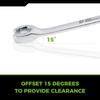 4-Piece Flare Nut Wrench Set, Offset End Spanner Metric 8 9 10 12 13 14 15 17mm, CR-V Steel Storage Pouch Repair and Remove Nuts on Fuel Tube Hose