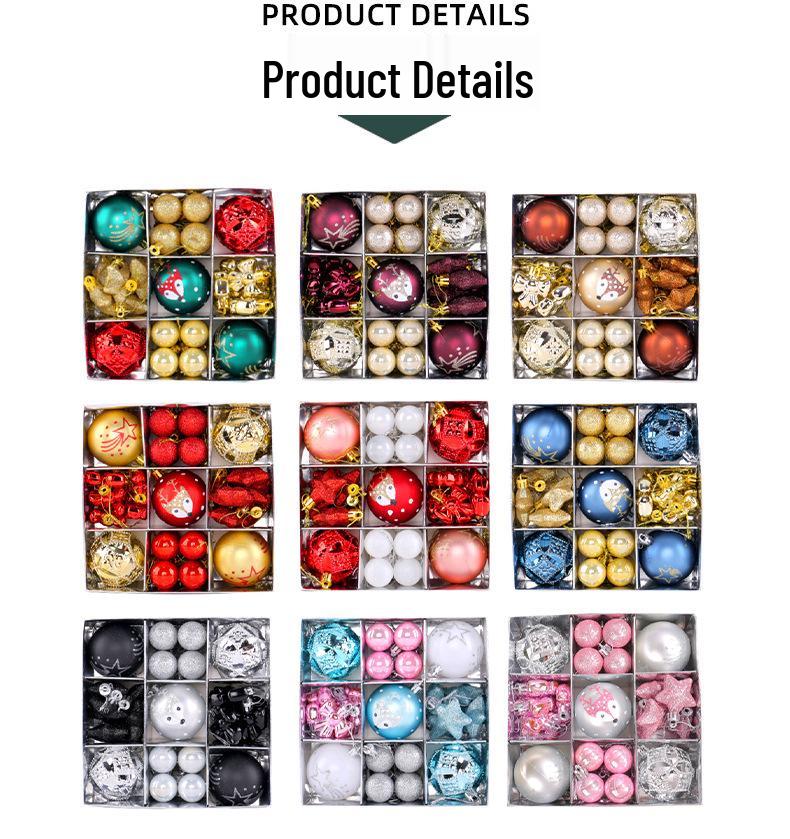 Creative Colorful Christmas Tree Hanging Ornament Set - Irregular Shaped Decorative Balls