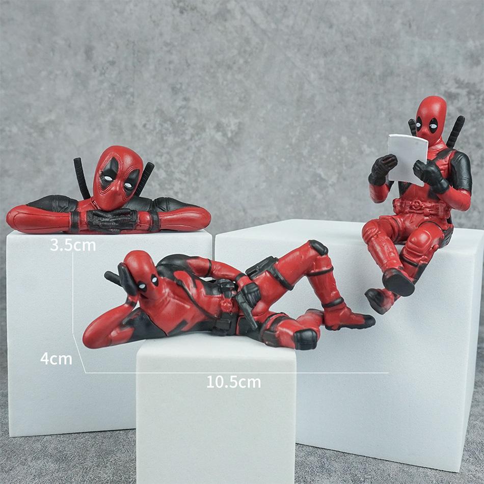 6 Desk Decoration Deadpool Car Home Office Marvel 8cm X-MAN Funny Cute Figure Model Toys