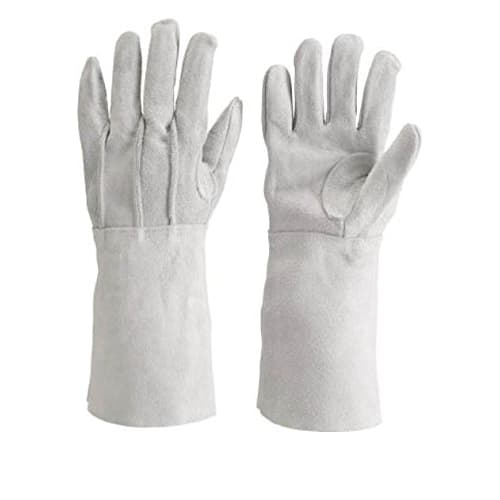 TRUSCO Cow Leather Gloves Long Sleeve Type Free Size JT-5L