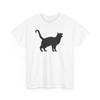 Black Cat Silhouette - Retro Animal Graphic Gildan Cotton Tee