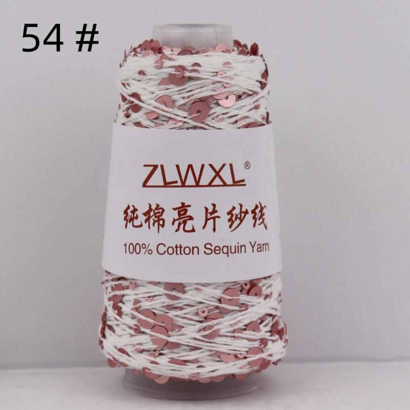 1000g /3200M 100% Cotton Yarn 6mm+3mm Special Sequin Yarn DIY Knitted Garment Accessories Rag Doll Knitting Yarn