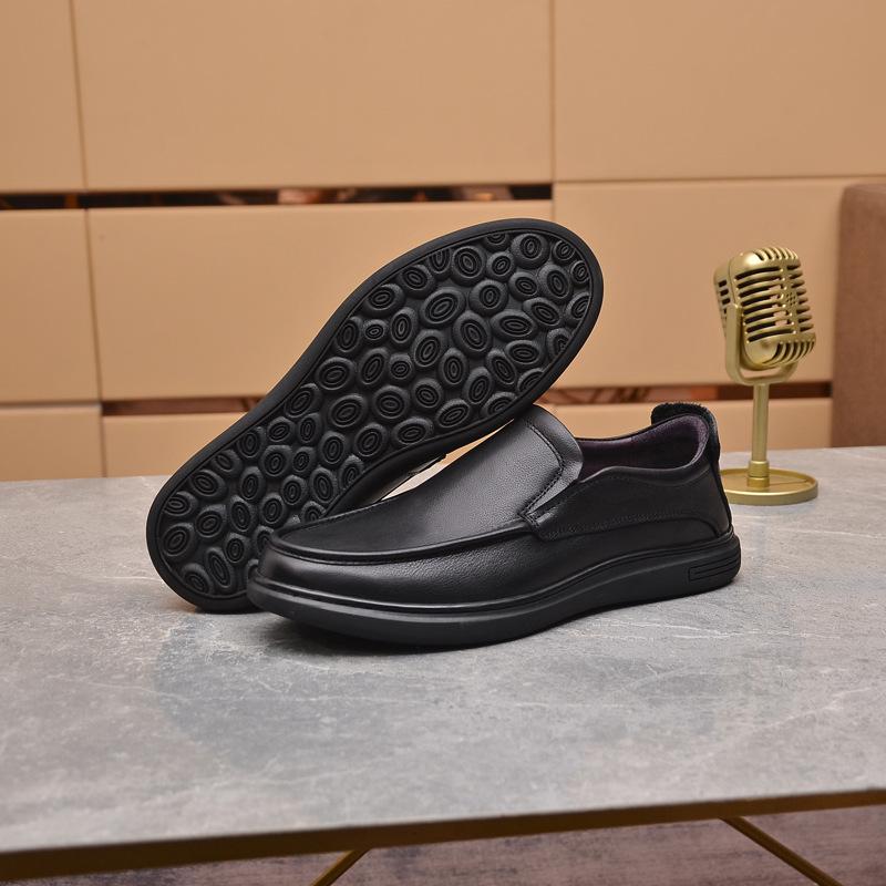 Top Layer Cowhide Casual Leather Shoes Comfortable Soft Leather Soft Sole Driving Shoes Men's Shoes