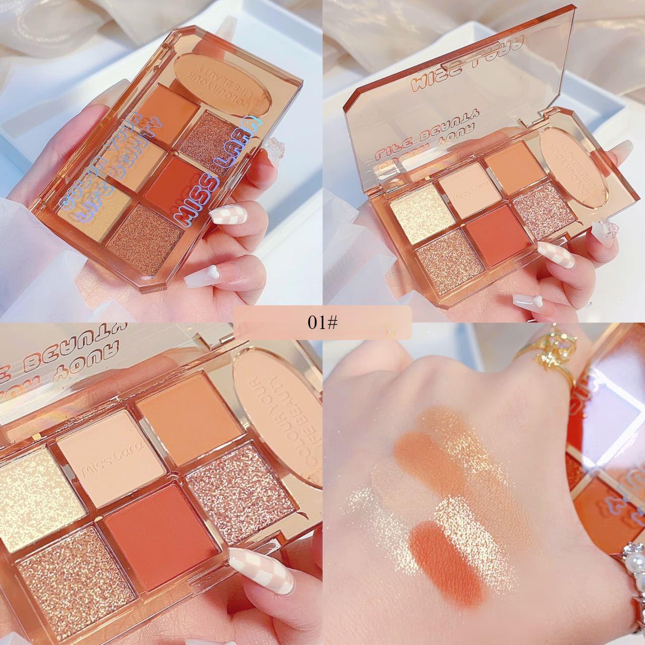 

Палитра теней для век из 7 цветов. Румяна. Стойкие матовые и мерцающие тени для век. Высокопигментированные тени для век для ежедневного макияжа глаз. 01#