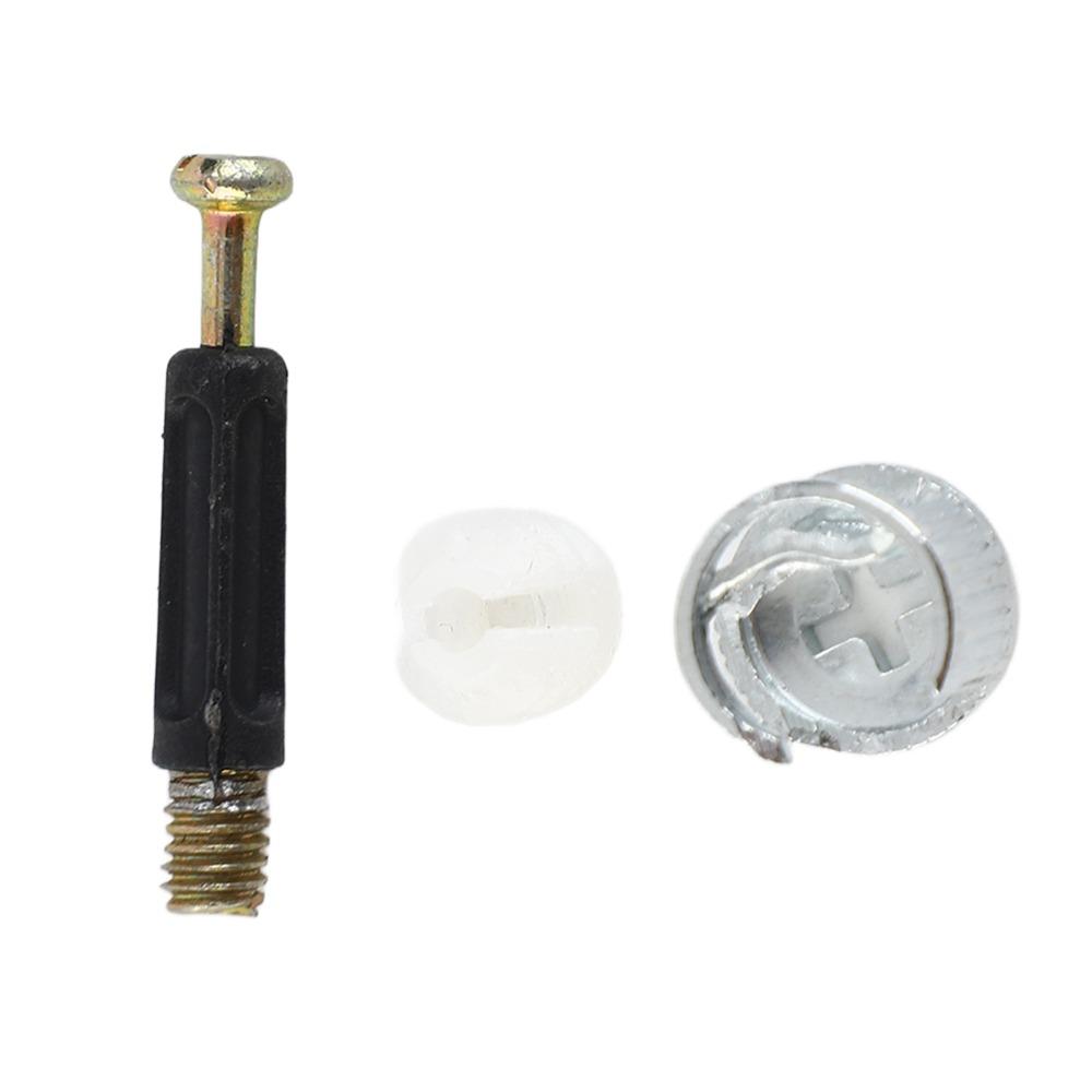 20PCS Durable Eccentric Wheel Connecting Piece Threaded Dowel Screws For DIY Furniture