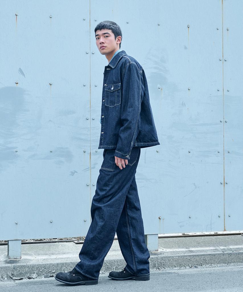 PLAC [Shiota Made] Denim Pocket Shacket Indigo