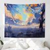 Aesthetics Sunset Starry Night Sky Moon Landscape Background Bedside Living Room Dormitory Decoration Tapestry