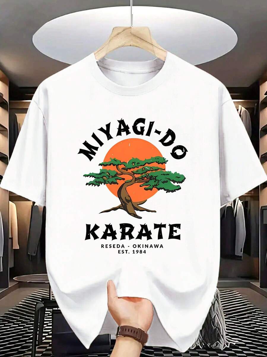 

Miyagi Karate Graphic Unisex s T-Shirt, Short-Sleeved Crew Neck Casual Top XL