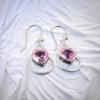 925 Sterling Silver Morganite Gemstone Ethnic Jewelry Earrings 1.50"For Daughter EE-38-11
