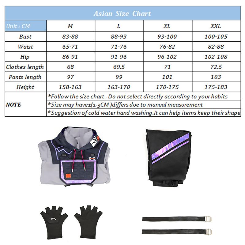 Pre Iso Cosplay Costume Game Valorant Iso Cosplay Costume Men Combat Uniform Halloween Party Outfit