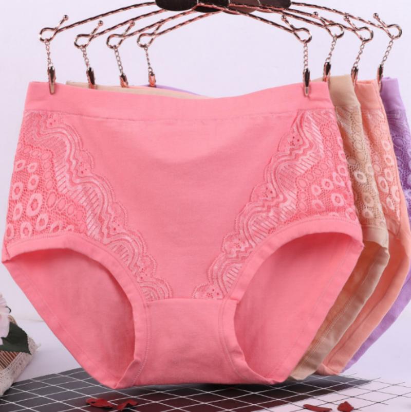 High Waist  cotton Briefs Panties Briefs Cotton Large Plus Size Lingeries Middle-aged Women Underpants Briefs High Waist Plus Size