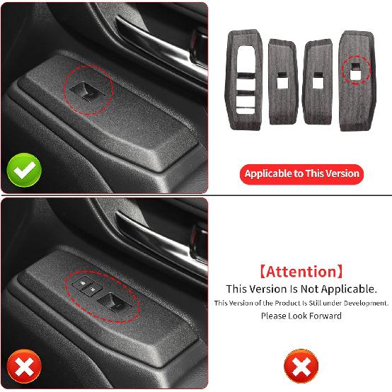 Painel Decorativo de Levantamento de Vidro de 4 Peças RONGSEN para Toyota Land Cruiser 250 1958 Prado Lc250 2024-Presente Painel de Botão de Vidro Modificação Interna