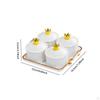 4 Grids Dried Fruit Plate Appetizer Serving Tray Dustproof Divided Dishes for Party Living