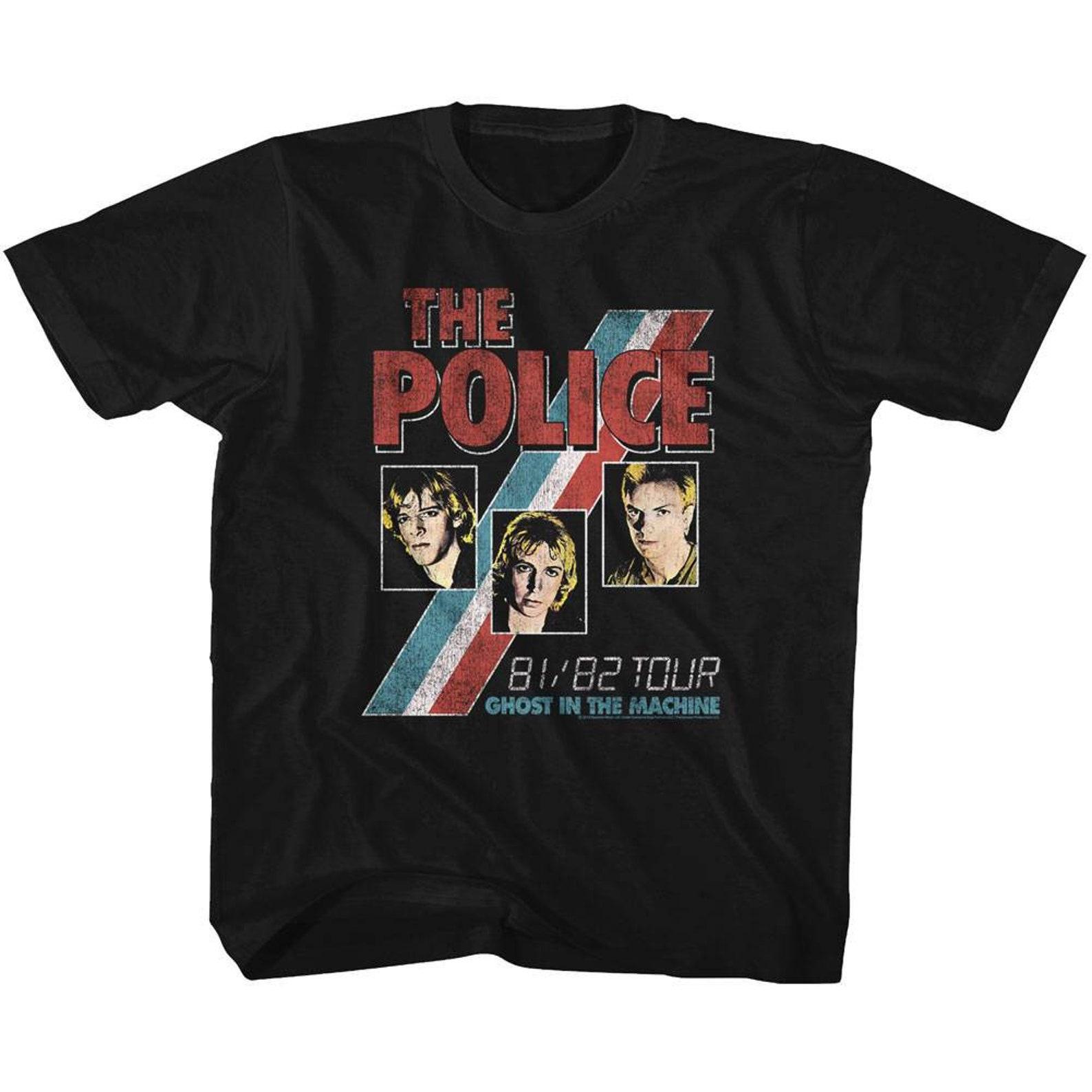 The Police Ghost In The Machine Black Youth T-Shirt 4XL
