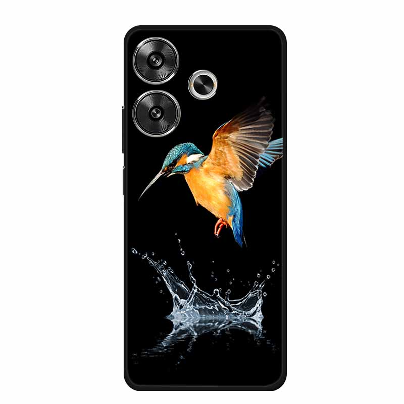 Phone Case For Xiaomi Poco M6 4G Back Cover Case Shockproof Black Silicone Soft Funda For Poco M6 Case PocoM6 M 6 6.79" Coque