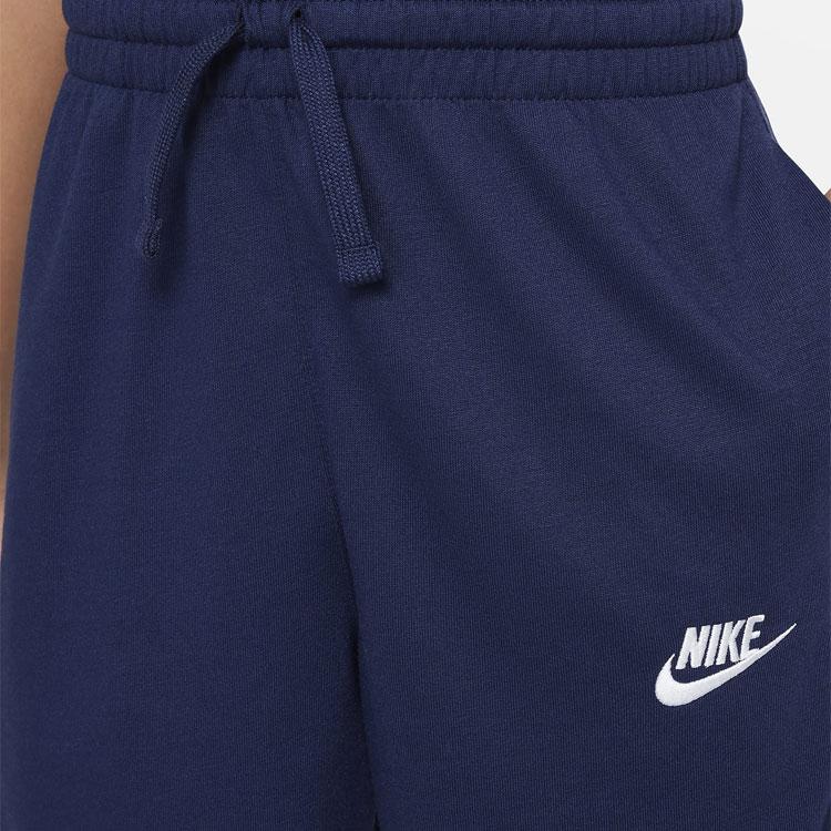 Nike Jersey Solid Color Logo Drawstring Kids Shorts Kids Shorts Dark-Blue DA0806-410