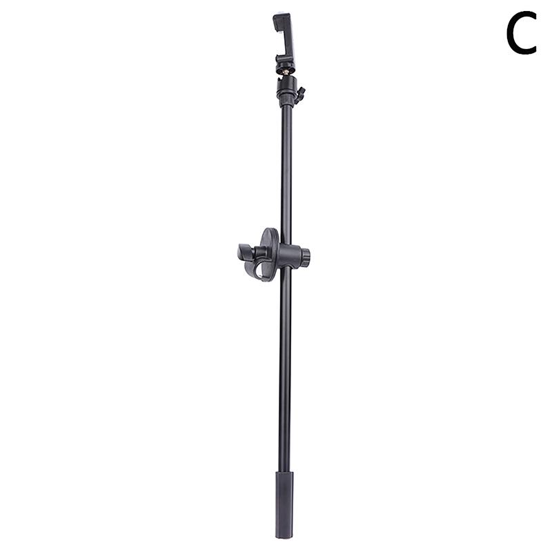 55Cm Microphone Crossbar Stand Rotating Microphone Stand Screw Boom Arms Mic Clip Phone Holder Extension Bracket