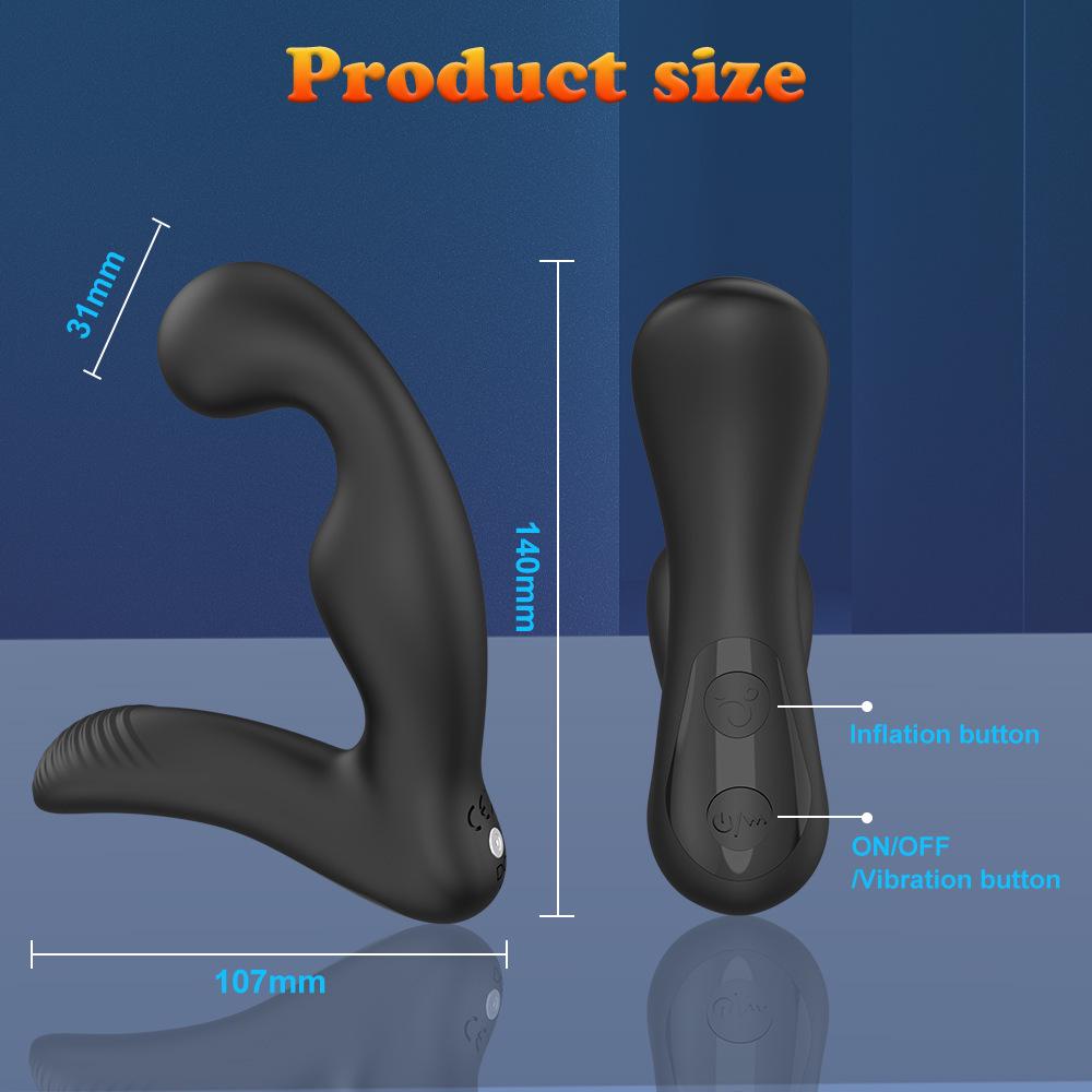 Magnetic Rechargeable Inflatable Anal Vibrator: 10 Vibration Modes & 3 Inflation Settings for Ultimate Pleasure