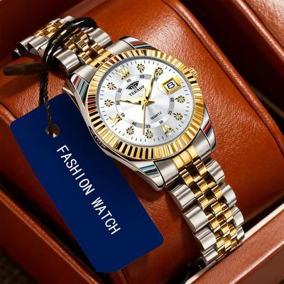 Shang Casual Quartz Watch: Luminous Calendar, Unisex Design
