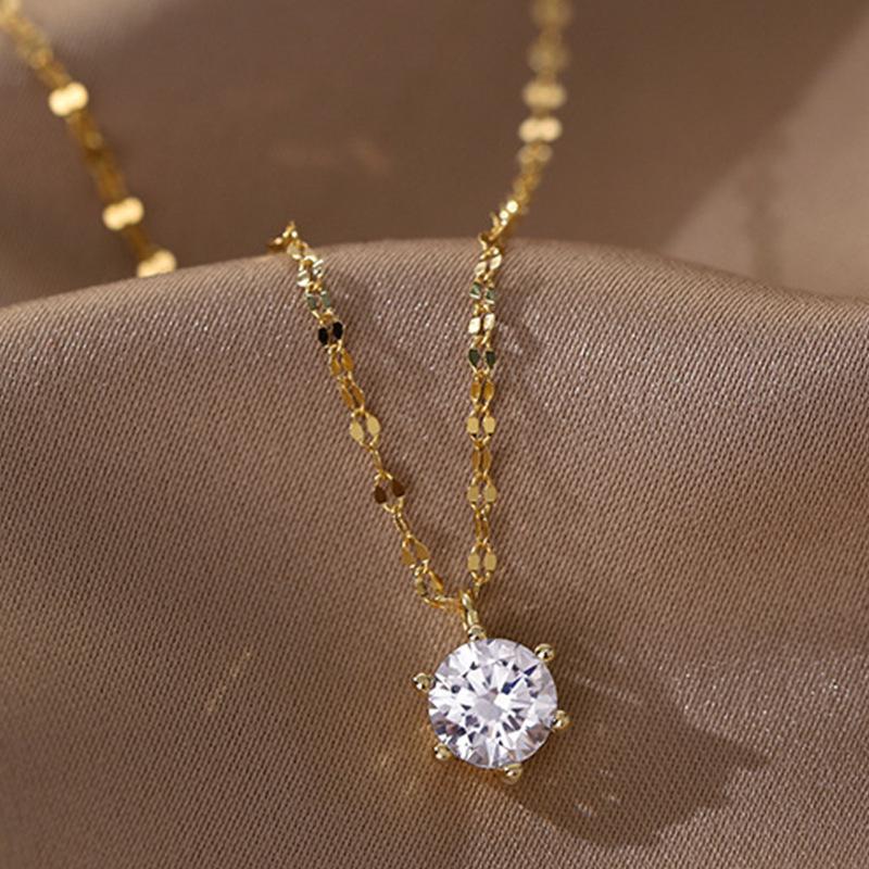 

Мінімалістичне японське та корейське кольє з підвіскою-діамантом для жінок на 2025 рік