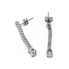 Boucles d'oreilles Luxenter en argent 925 avec zircons brillants plaqués finition en rhodié - Guoi