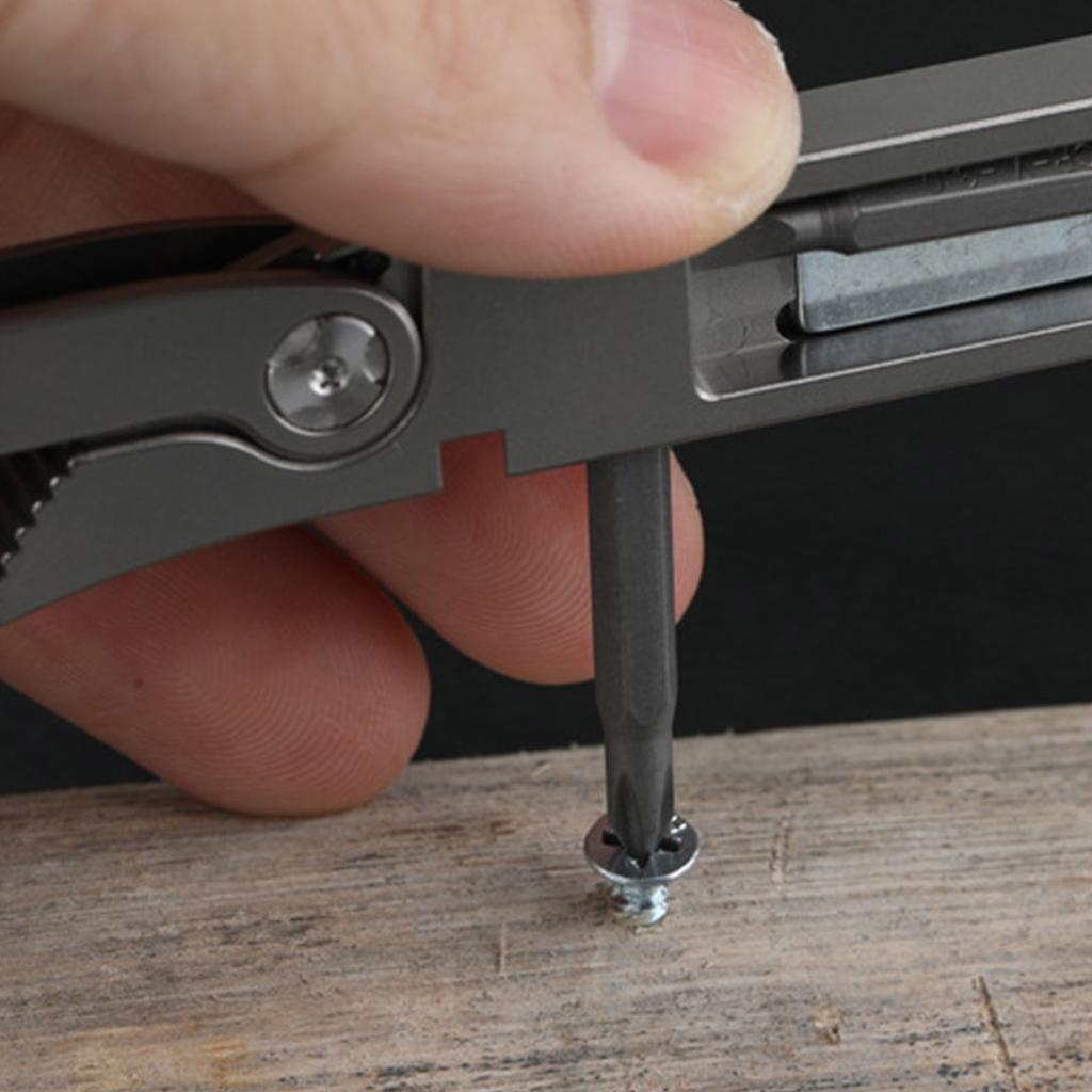 Outdoor Crowbar Screwdriver Wrench Camping Tool Multifunctional Titanium Alloy Pry Bar Multipurpose Camping Equipment