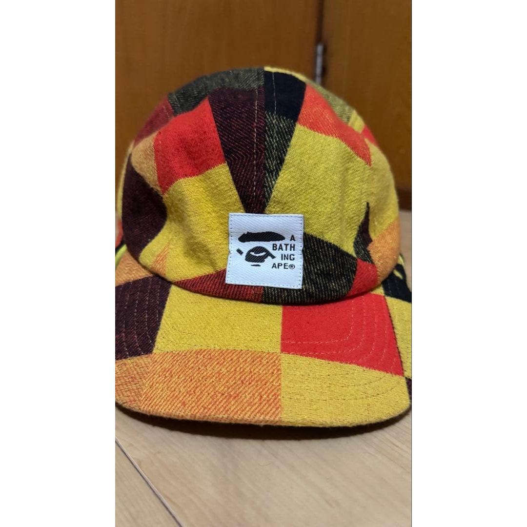 Used A BATHING APE check cap