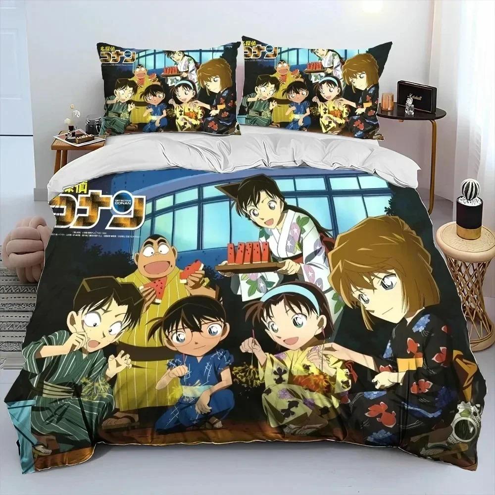 3D luxury Detective Conan Cartoon Bedding Sets exquisite bed supplies set duvet cover bed comforter set bedding birthday gift