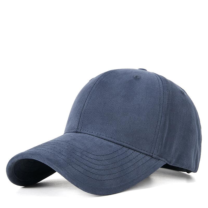Spring and autumn large windproof baseball cap women's large head circumference large size washed hat medium men's wide brim cap