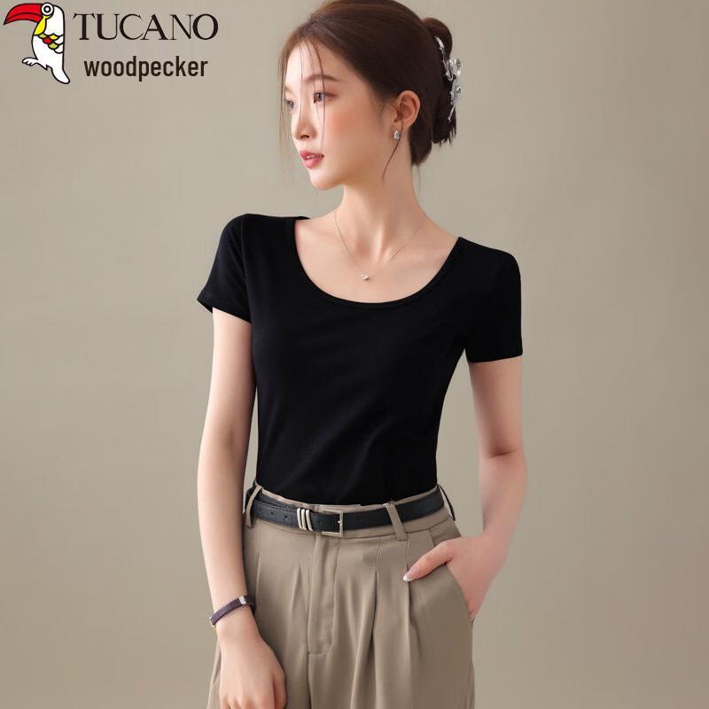 Woodpecker Women s Slim Fit Cotton Round Neck T-shirt XL