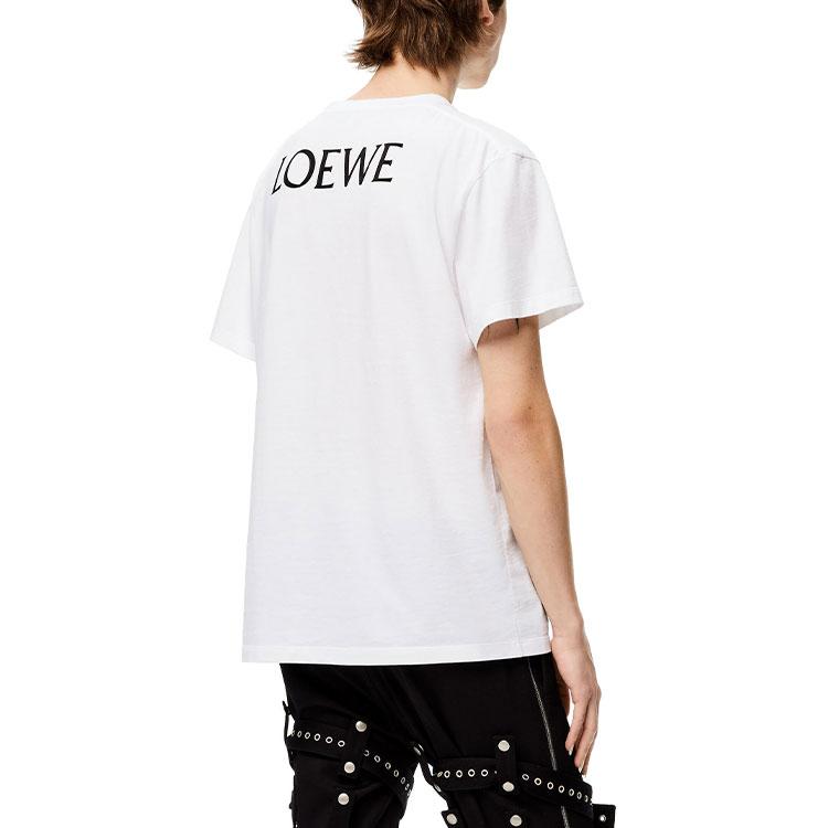 LOEWE T-Shirts Men's White Crew Neck Moderate Straight Fit H526Y22J31-2100
