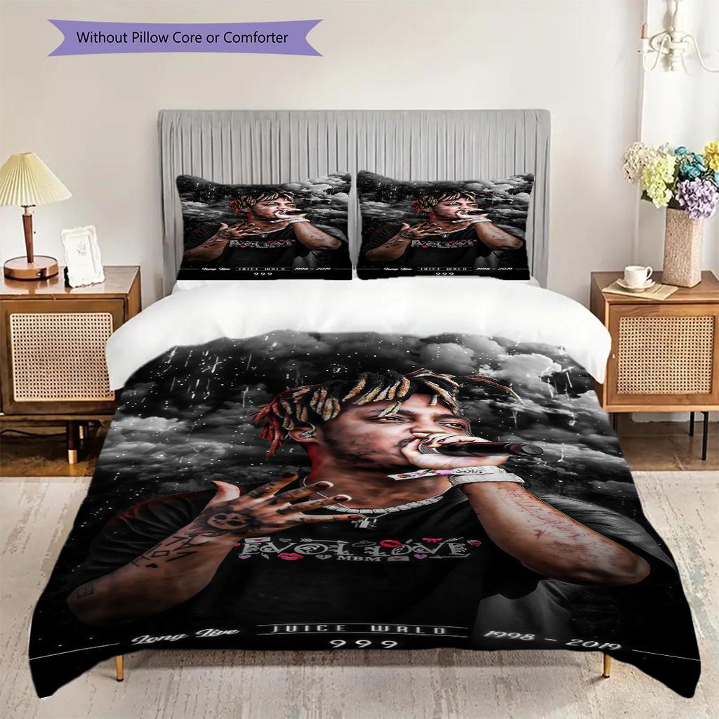 Juice Wrld Celebration Life Music Bedding 1 Duvet Cover 2 Pillowcase Without Core Duvet Cover And Pillowcase Christmas Birthday Gift