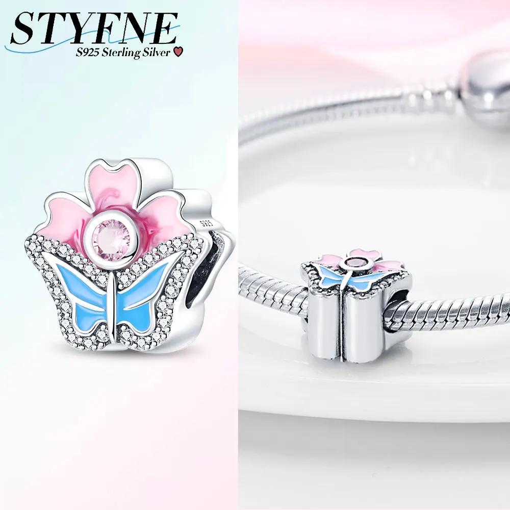 Charms Plataheart Shaped Flowerbeads For Charms Copper Bracelet Beads Jewellery Making Women'S Gift