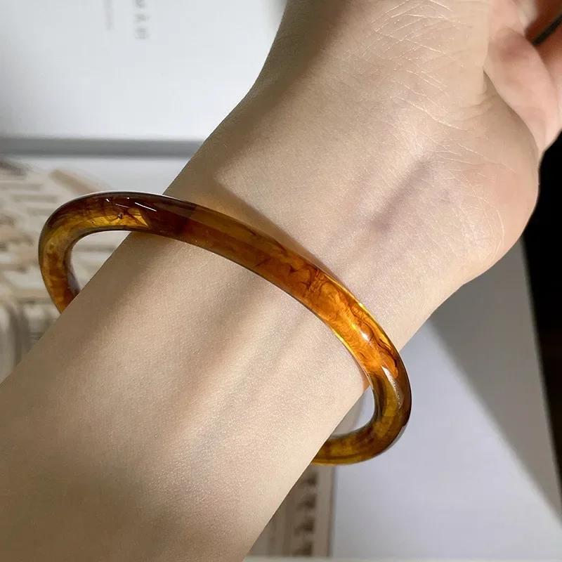 Fashion Jewelry Vintage Temperament Irregular Resin Geometric Bracelets for Women Party Gifts Popular Design Accessories