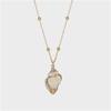 Conch Pendant Necklace for Women  Female Cowrie Summer Party Gift Zircon