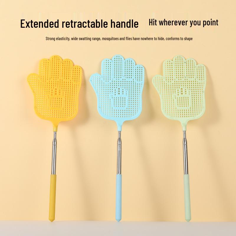 Extendable Fly and Mosquito Swatter with Durable Plastic and Stainless Steel
