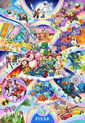 Tenyo In Jigsaw Disney Popping Pixar Characters Collection Includes and Service (Made Japan) 1000-piece Puzzle Out! (51x73.5cm) D-1000-077. Glue,