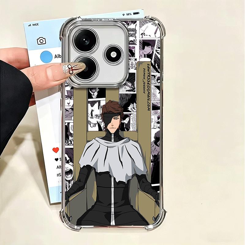 

Чехол для телефона с покрытием Bleach Аниме Ичиго Кенпачи Для Xiaomi Poco X5 X6 X7 X8 Pro Max F8 Ultra F7 M8 M7 M5S Redmi 15C 15 14C 13C 1 Xiaomi Poco X8 Pro