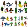 Italian Brainrot Al Pvc Figurine Set With Shark And Wooden Bucket For Collectors And Kids