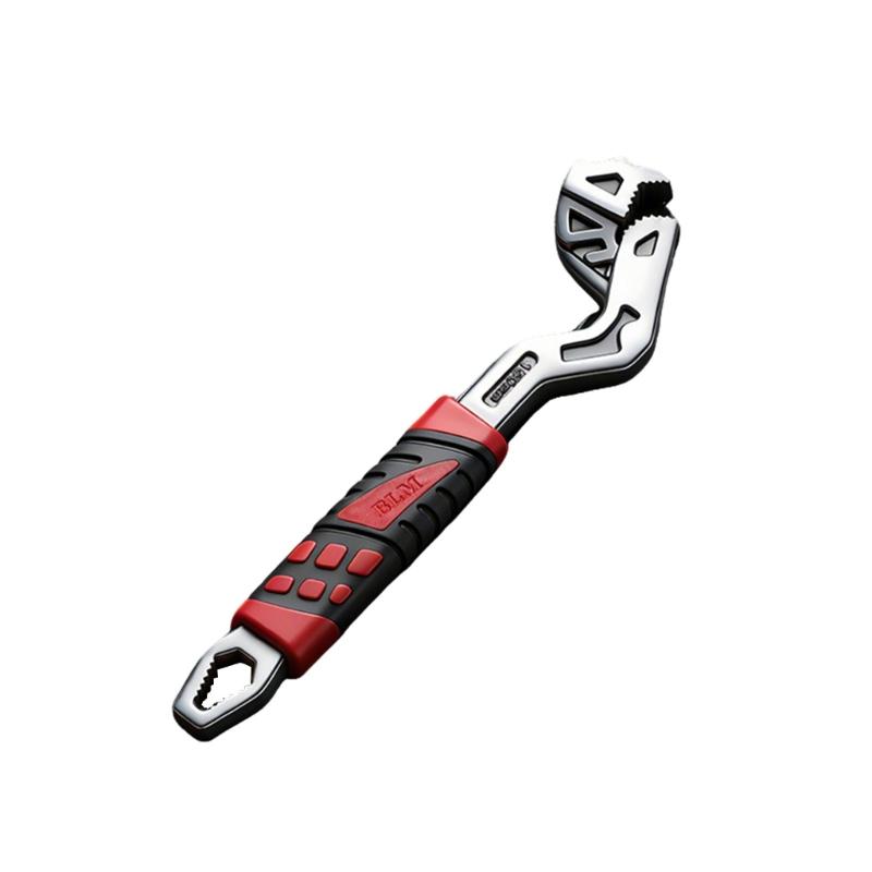 Large Opening Adjustable Spanner Monkey Wrench Adjustable Angle Slide Wrench Wide Jaw Tool Household Tool 6-Inch
