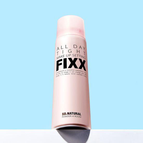 SO NATURAL All Day Tight Makeup Fixer 75ml + 15ml – Koreanischer No-Gas Feinspray Fixierspray mit Hyaluronsäure & Centella für langanhaltenden Make-up-Halt