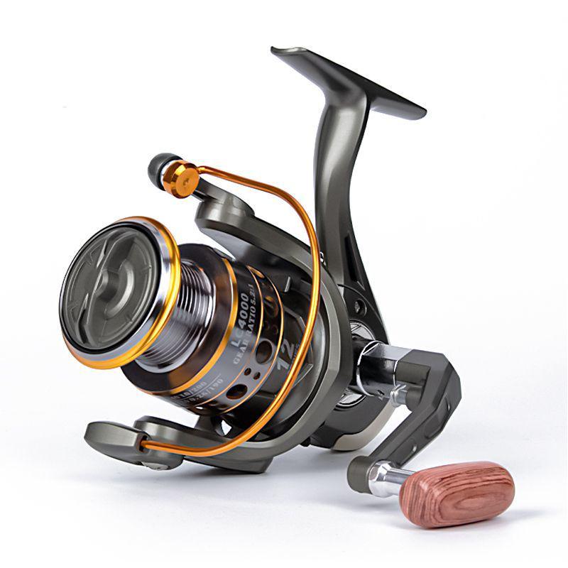 Metal Spool Folding Handle Spinning Fishing Reel for Sea Rod
