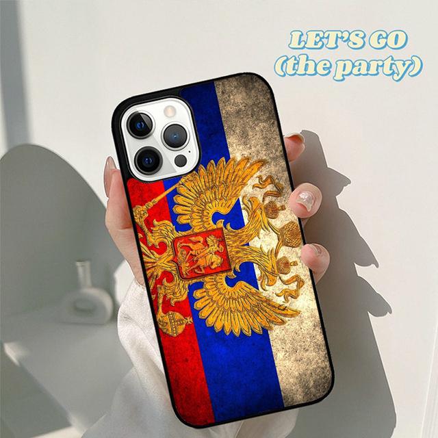 Autumu Moscow Russian Flag Bear Phone Case Cover for iPhone 17 Air 16 16e 15 12 11 13 14 Pro Max Apple Plus Coque