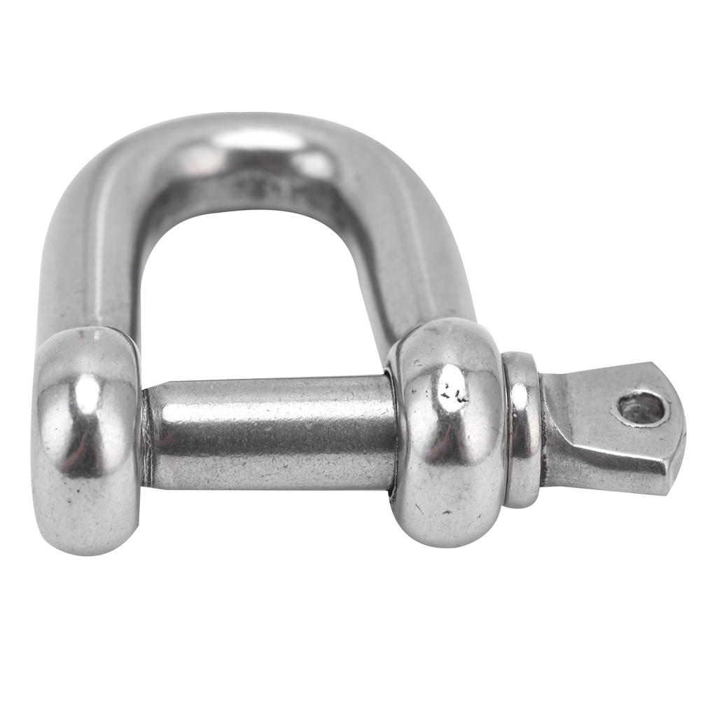 Screw Pin Anchor Shackle Stainless Steel DShaped Bow Shackle for Chains Outdoor Camping Survival Rope(M10 )
